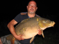 Karp 22,5 kg złowiony nocą 28-29.07.2016 r